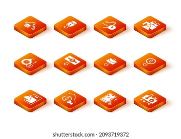 Set Global economic crisis, Dollar rate decrease, Money bomb dollar, Mobile stock trading, Briefcase, Drop crude oil price and  icon. Vector
