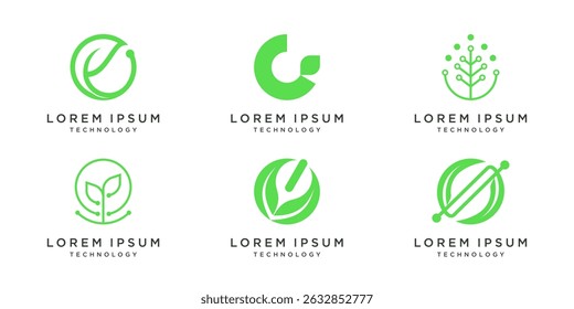 Set global nature logo design