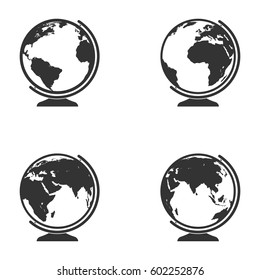 Set of Globe icon. Earth symbol collection