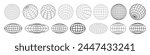 Set Of Globe Icon Vector Design. Collection Of Planet Earth World Signs. Website Url Symbol. Streetwear Graphic Element.