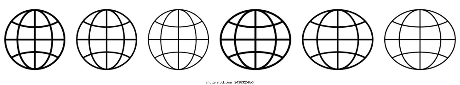 Conjunto de iconos de globo. Ilustración vectorial, EPS10
