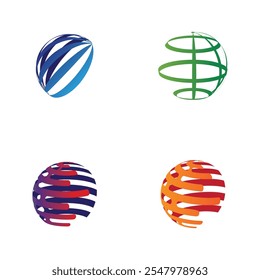 A set of Globe vector logos