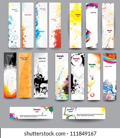 Set glossy banners