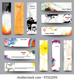 Set glossy banners