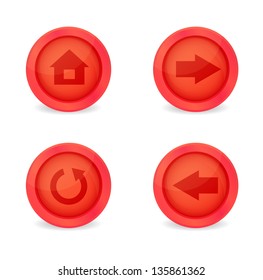 Set of glossy browser icons. Vector icons