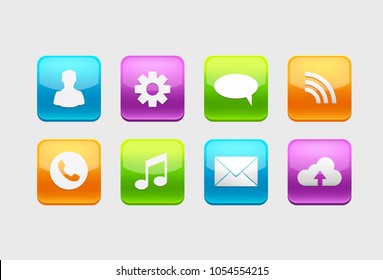 379,259 Rounded square icons Images, Stock Photos & Vectors | Shutterstock