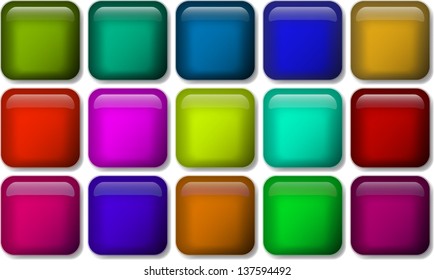 Set of glossy button icons for your design