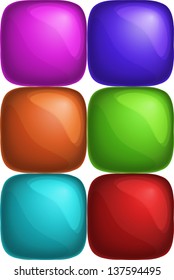 Set of glossy button icons for your design