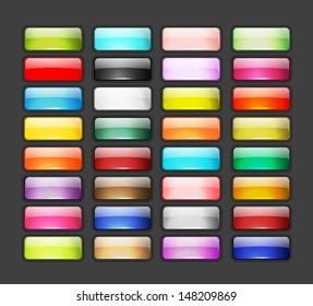 Set of glossy button icons for your design