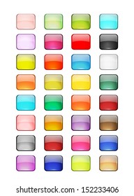 Set of glossy button icons for your design