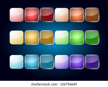 Set of glossy button icons for your design