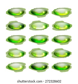 Set of glossy button icons for your design. Vector illustration