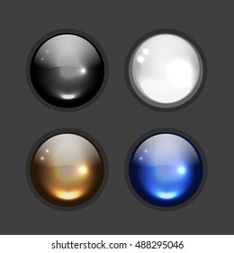 Set of glossy button icons for your design