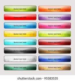 Set of glossy button icons for your design