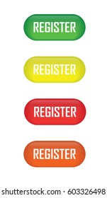 Set of glossy button register icons for your design