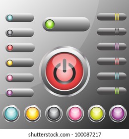 Set of glossy buttons