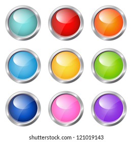 Set Of Glossy Buttons