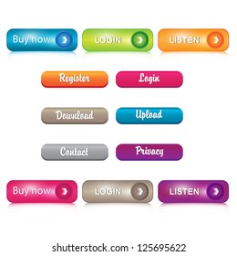 Set of glossy Buttons.