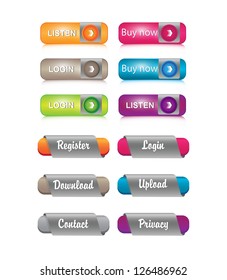 Set of glossy Buttons.