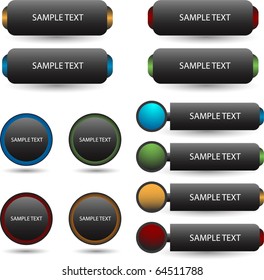 set of glossy buttons