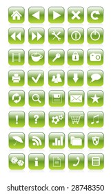 Set. Glossy Buttons. Vector illustration.