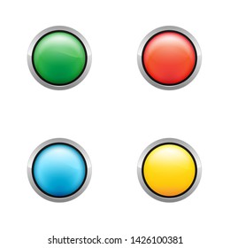 Set of glossy buttons for website