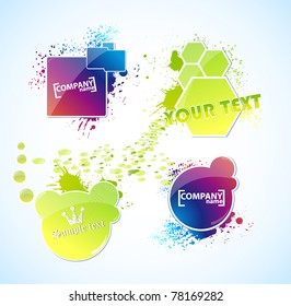 set glossy download button icon  vector design