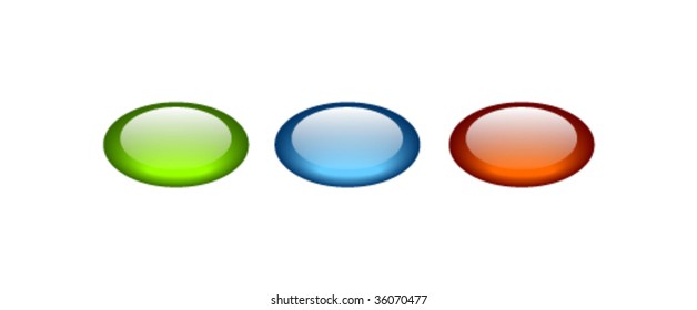 Set of glossy elements