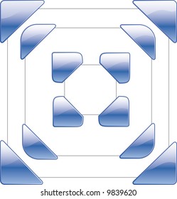 set of glossy frame corners. Good for tags or little ads. Included global colors for easy color change in Illustrator