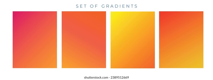 Set of  Glossy gradient backgrounds. Flare texture of the backgrounds. For covers, wallpapers,  business cards, social media and other projects. Eps 10