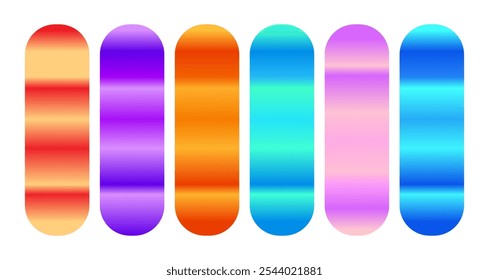 a set glossy gradient palette, collection color element library