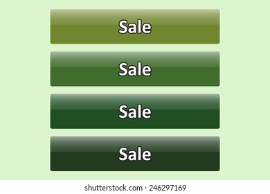 Set of glossy green buttons for web site. button for a site. Sale. Vector illustration, EPS 10
