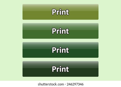 Set of glossy green buttons for web site. button for a site. Print. Vector illustration, EPS 10