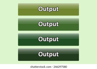 Set of glossy green buttons for web site. button for a site. Output. Vector illustration, EPS 10