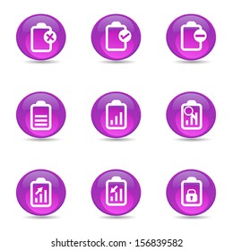 set of glossy icons, vector 