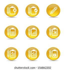 set of glossy icons, vector 