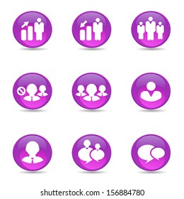 set of glossy icons, vector 