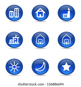 set of glossy icons, vector 