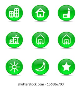 set of glossy icons, vector 