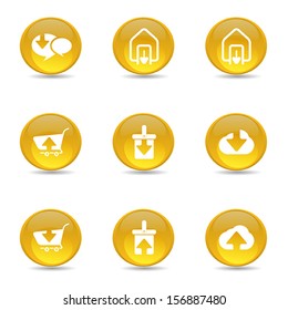 set of glossy icons, vector 