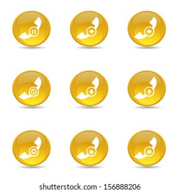 set of glossy icons, vector 