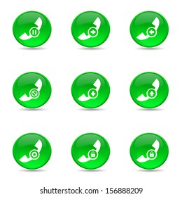 set of glossy icons, vector 