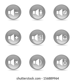 set of glossy icons, vector 