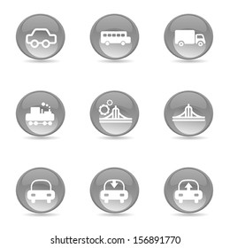 set of glossy icons, vector 