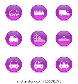 set of glossy icons, vector 