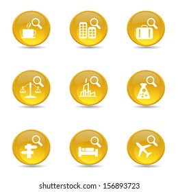 set of glossy icons, vector 