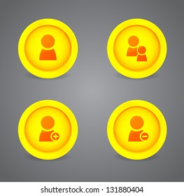 Set of glossy internet icons. Vector icons