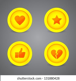 Set of glossy internet icons. Vector icons