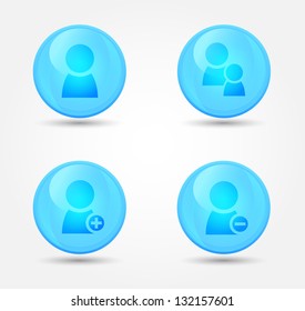 Set of glossy internet icons. Vector icons