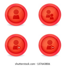 Set of glossy internet icons. Vector icons